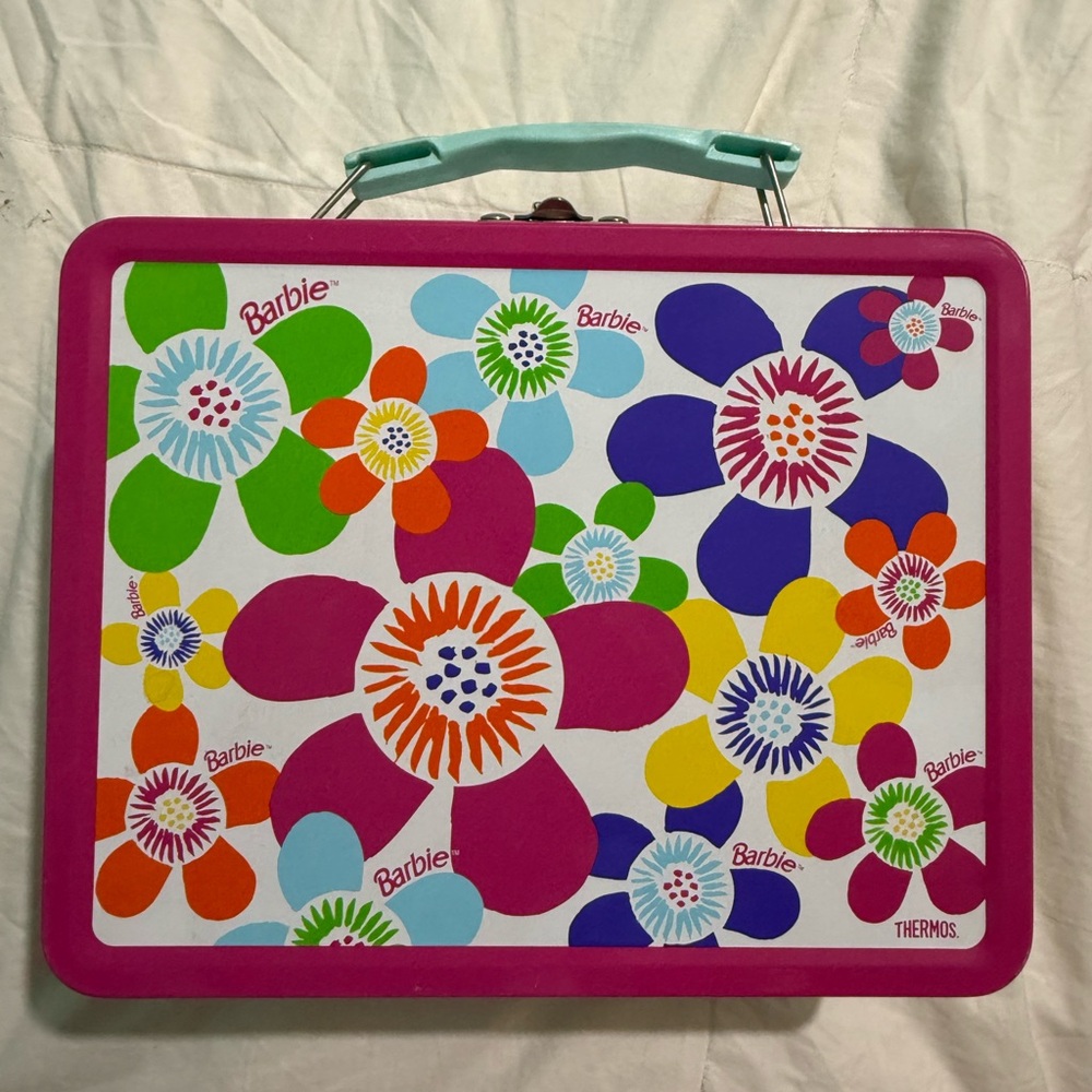 Barbie retro 1998 Floral Metal Lunch Box
